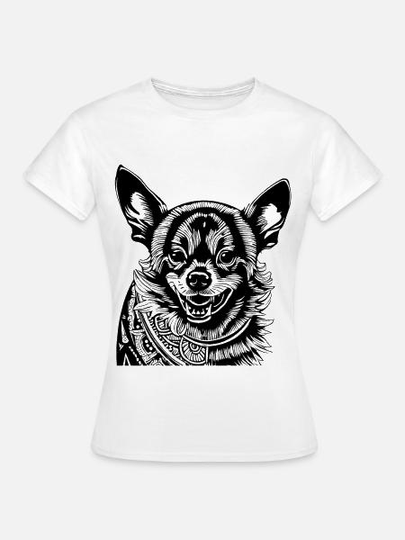 Chihuahua Tattoo - Frauen T-Shirt - Weiß