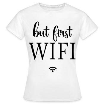 Surfaces noires : conception minimale - T-shirt Femme - blanc - Devant - AI Model Female 172 dark (172cm)