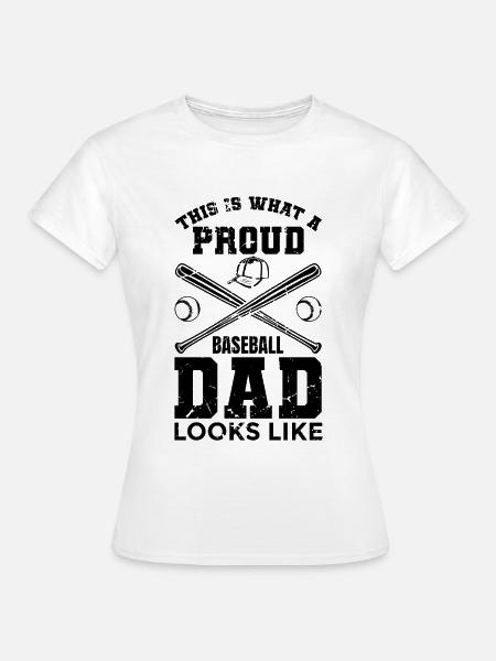 Baseball Vater - Frauen T-Shirt - Weiß