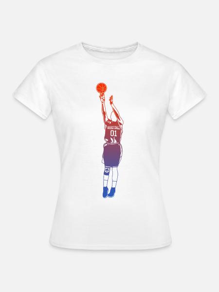 Basketball Dunk - Frauen T-Shirt - Weiß