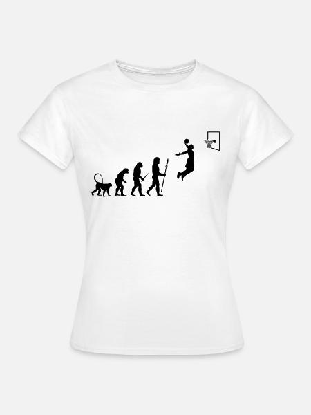 Basketball Evolution - Frauen T-Shirt - Weiß