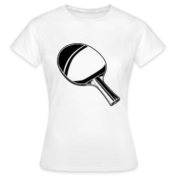 Croquis de raquette de ping-pong - T-shirt Femme - blanc - Devant - AI Model Female 172 dark (172cm)