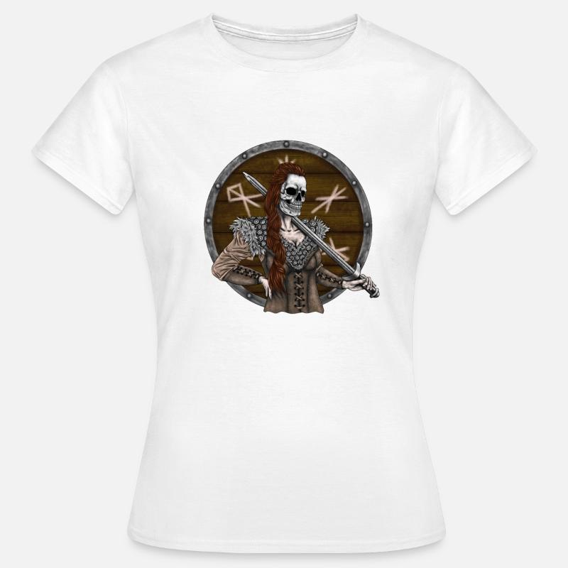 Vikingmaidwith shield - Women's T-Shirt - white