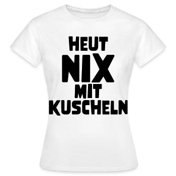 Kuscheln - Frauen T-Shirt - Weiß - Vorne - AI Model Female 172 dark (172cm)