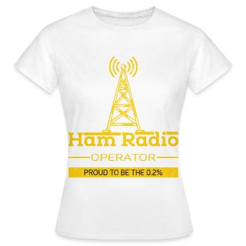 Opérateur radio amateur mignon administrateur - T-shirt Femme - blanc - Devant - AI Model Female 172 dark (172cm)