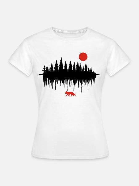Der Ruf des Waldes (schwarz) - Frauen T-Shirt - Weiß