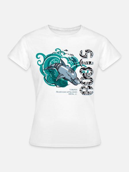 Dolphin Surf Wurzeln - Frauen T-Shirt - Weiß