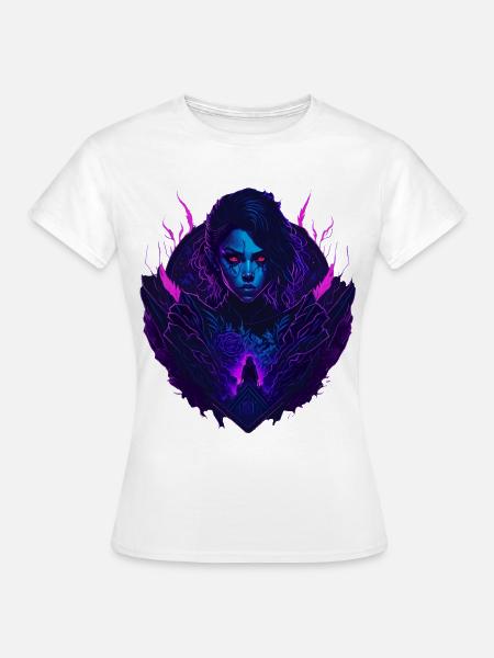 Devil Gothic Seduction Girl - Frauen T-Shirt - Weiß