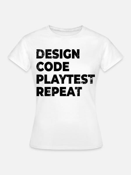 Design Code Spieltest Wiederholung - Frauen T-Shirt - Weiß
