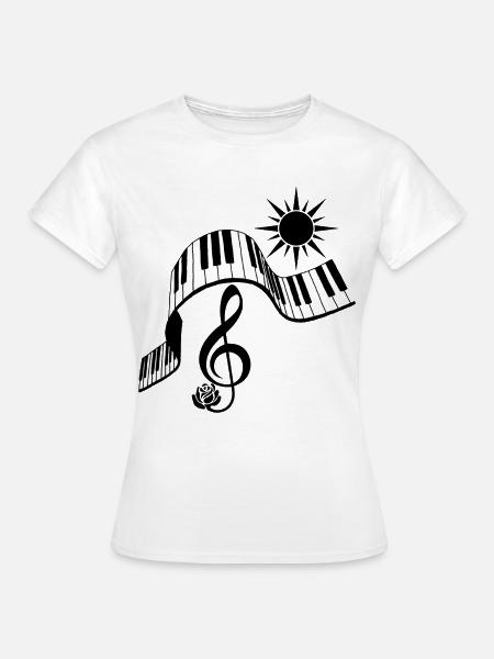 Musikalische Landschaft - Frauen T-Shirt - Weiß