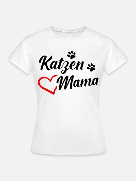 Katzenmama - Frauen T-Shirt - Weiß