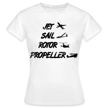 Flugzeug Enthusiast - Frauen T-Shirt - Weiß - Vorne - AI Model Female 172 dark (172cm)
