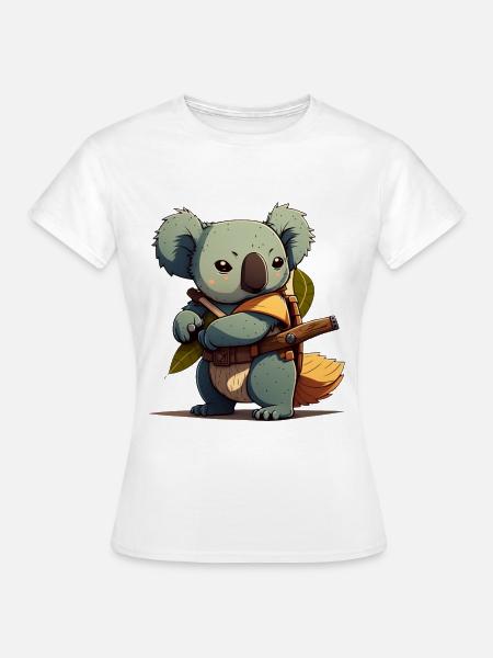 Koala als Samurai - Frauen T-Shirt - Weiß