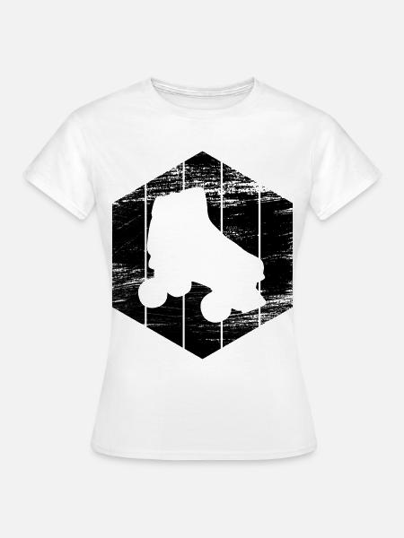 Roller Skates Zeichnung - Frauen T-Shirt - Weiß