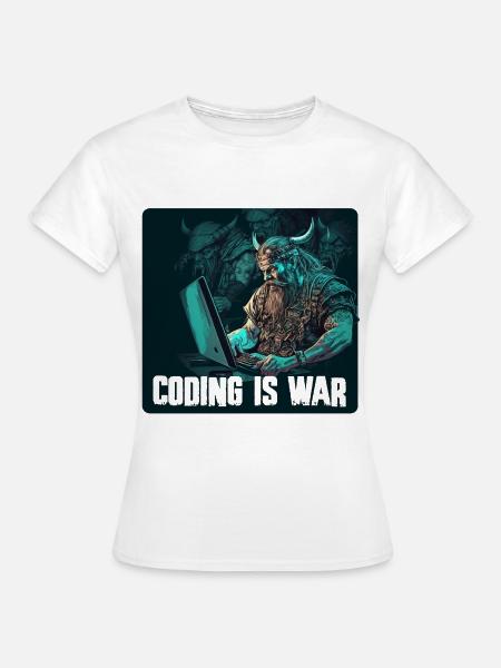 Programmier Wikinger - Frauen T-Shirt - Weiß