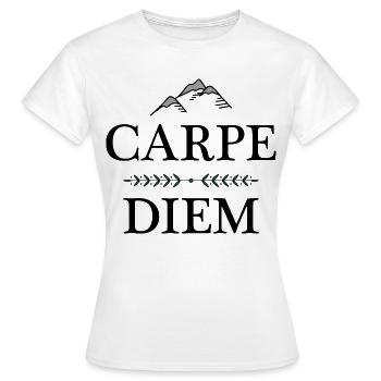 Carpe Diem - T-shirt Femme - blanc - Devant - AI Model Female 172 dark (172cm)