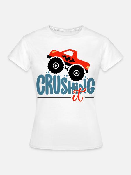 Crushing It Hotrod Grafik - Frauen T-Shirt - Weiß