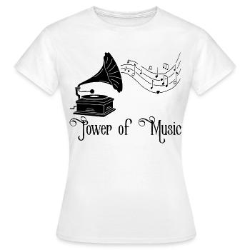 Musique vintage (noir) - T-shirt Femme - blanc - Devant - AI Model Female 172 dark (172cm)