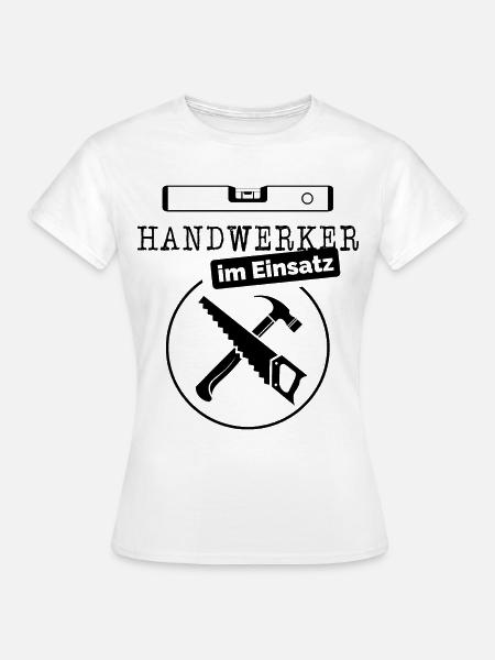 Handwerker Handwerk Wasserwaage Symbol Logo Icon - Frauen T-Shirt - Weiß