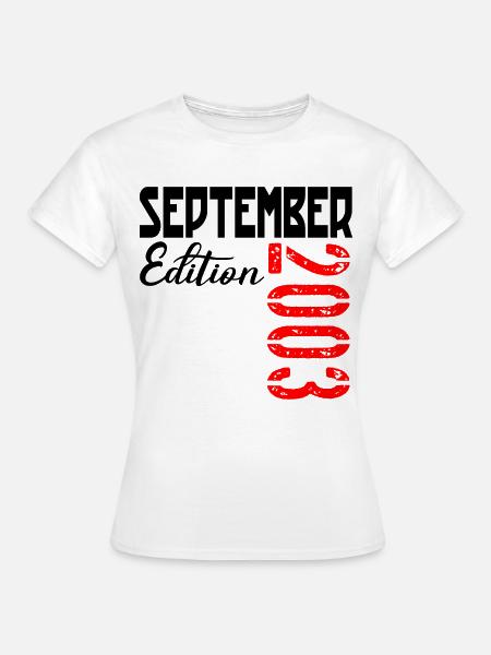 23. Geburtstag September 2003 - Frauen T-Shirt - Weiß