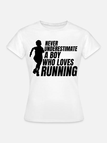 Laufender Junge - Frauen T-Shirt - Weiß