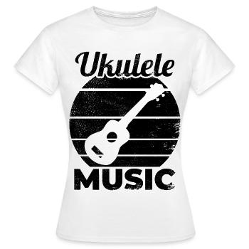 Ukulele Musik - Frauen T-Shirt - Weiß - Vorne - AI Model Female 172 dark (172cm)