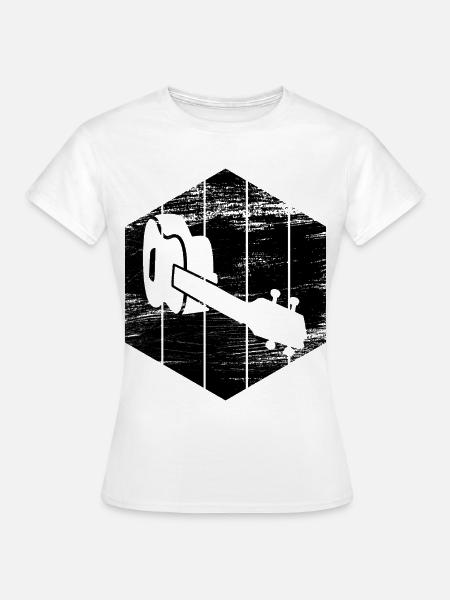 Ukulele Skizze - Frauen T-Shirt - Weiß