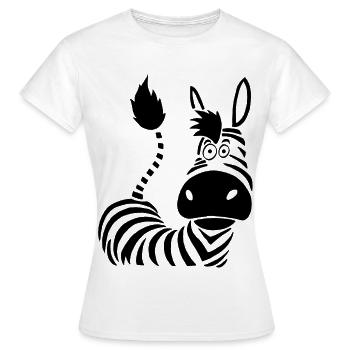 Zebrastreifen - Frauen T-Shirt - Weiß - Vorne - AI Model Female 172 dark (172cm)