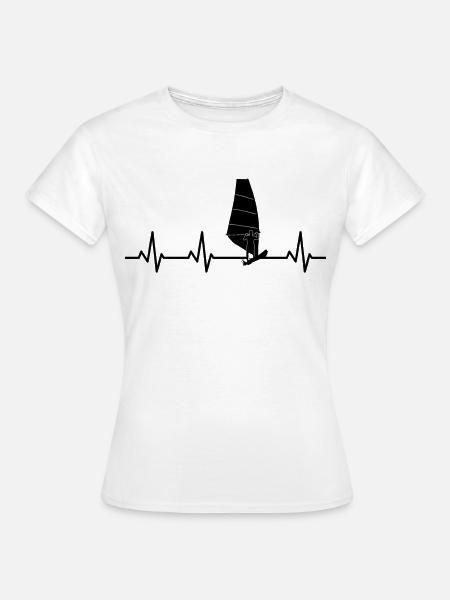Windsurfer Herzklopfen - Frauen T-Shirt - Weiß