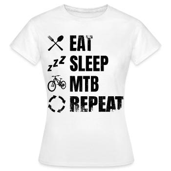 Routine de vététiste - T-shirt Femme - blanc - Devant - AI Model Female 172 dark (172cm)