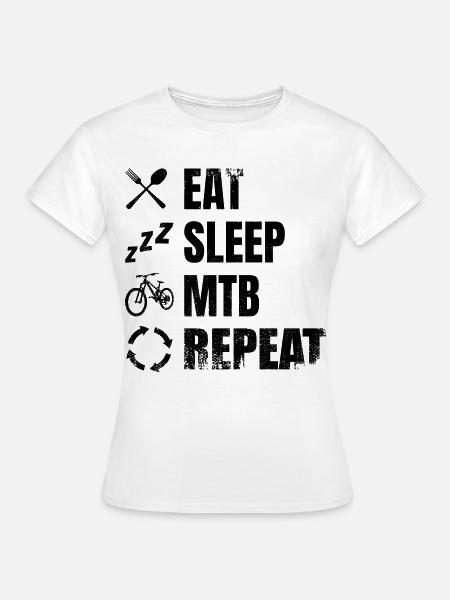 Mountainbiker Routine - Frauen T-Shirt - Weiß