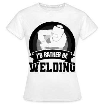 Blague drôle de soudeur - T-shirt Femme - blanc - Devant - AI Model Female 172 dark (172cm)