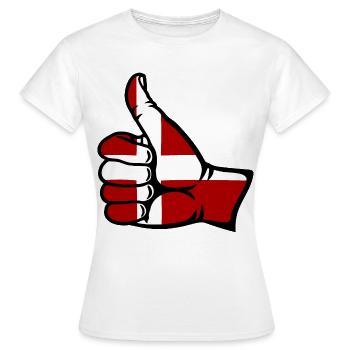 Dänemark Flagge Alles klar Symbol - Frauen T-Shirt - Weiß - Vorne - AI Model Female 172 dark (172cm)