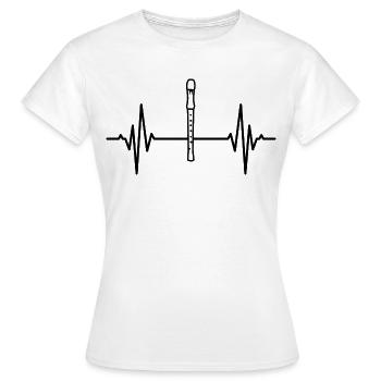 Flöte Pulsschlag - Frauen T-Shirt - Weiß - Vorne - AI Model Female 172 dark (172cm)