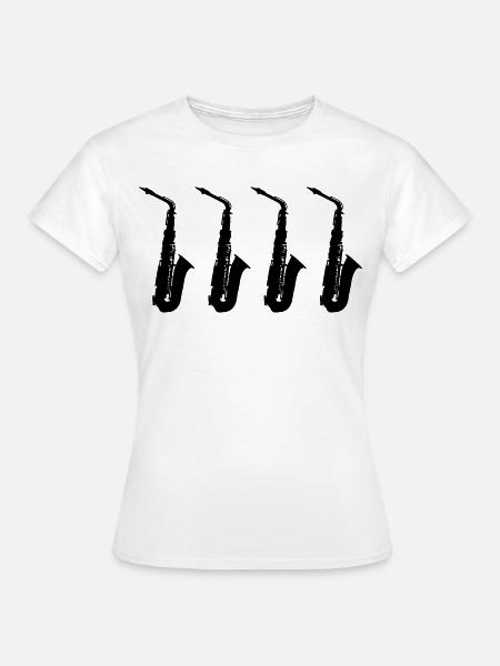 Saxophon - Frauen T-Shirt - Weiß