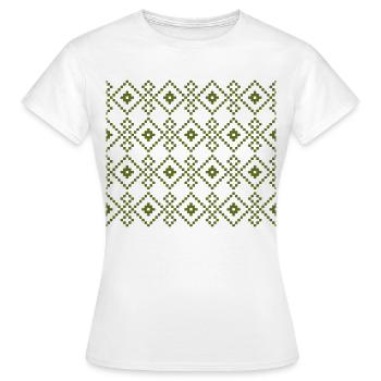 Christmas Plain Sweater (green) - Women's T-Shirt - white - Front - AI Model Female 172 dark (172cm)