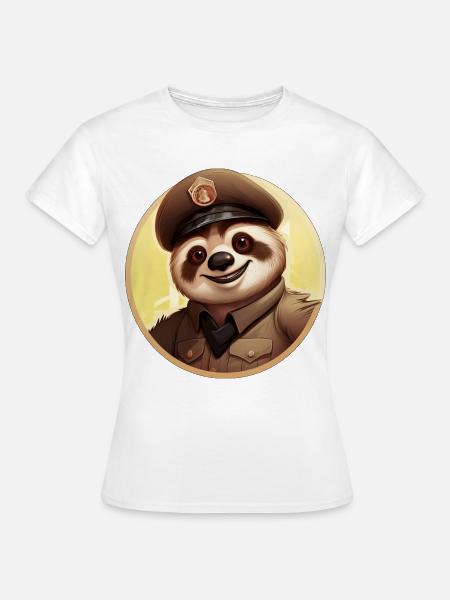 Polizei Faultier - Frauen T-Shirt - Weiß