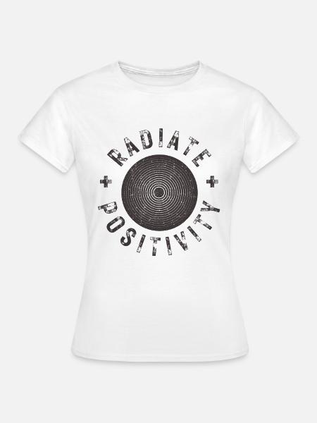 Exuding positivity modern distressed style - Women's T-Shirt - white