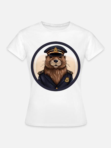 Biber Polizei - Frauen T-Shirt - Weiß