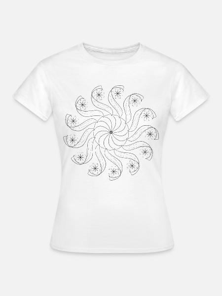 Mandala Karusell - Frauen T-Shirt - Weiß