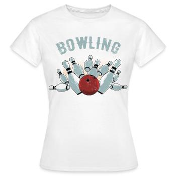 Croquis de Bowling Strike - T-shirt Femme - blanc - Devant - AI Model Female 172 dark (172cm)