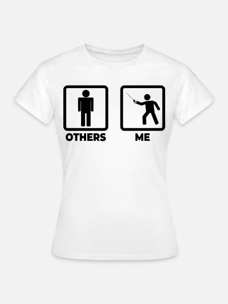 Lustiger Fechter - Frauen T-Shirt - Weiß