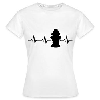 Feuerhydrant Pulsschlag - Frauen T-Shirt - Weiß - Vorne - AI Model Female 172 dark (172cm)