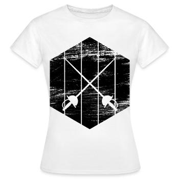 équipement d'escrime - T-shirt Femme - blanc - Devant - AI Model Female 172 dark (172cm)