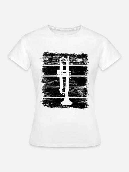 Skizze Trompete - Frauen T-Shirt - Weiß