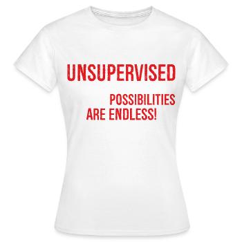 Je ne suis actuellement pas supervisé(e) - T-shirt Femme - blanc - Devant - AI Model Female 172 dark (172cm)