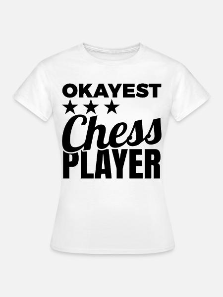 Lustiger Schachspieler - Frauen T-Shirt - Weiß
