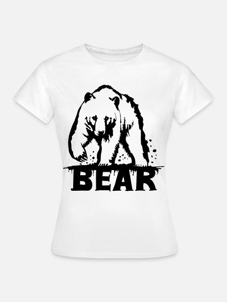 Bären-Pawing [Schwarz] - Frauen T-Shirt - Weiß