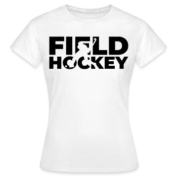 Feldhockey - Frauen T-Shirt - Weiß - Vorne - AI Model Female 172 dark (172cm)