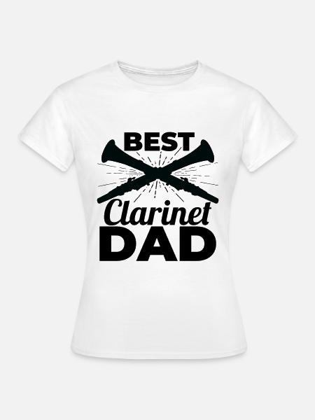 Klarinettenspieler Papa - Frauen T-Shirt - Weiß